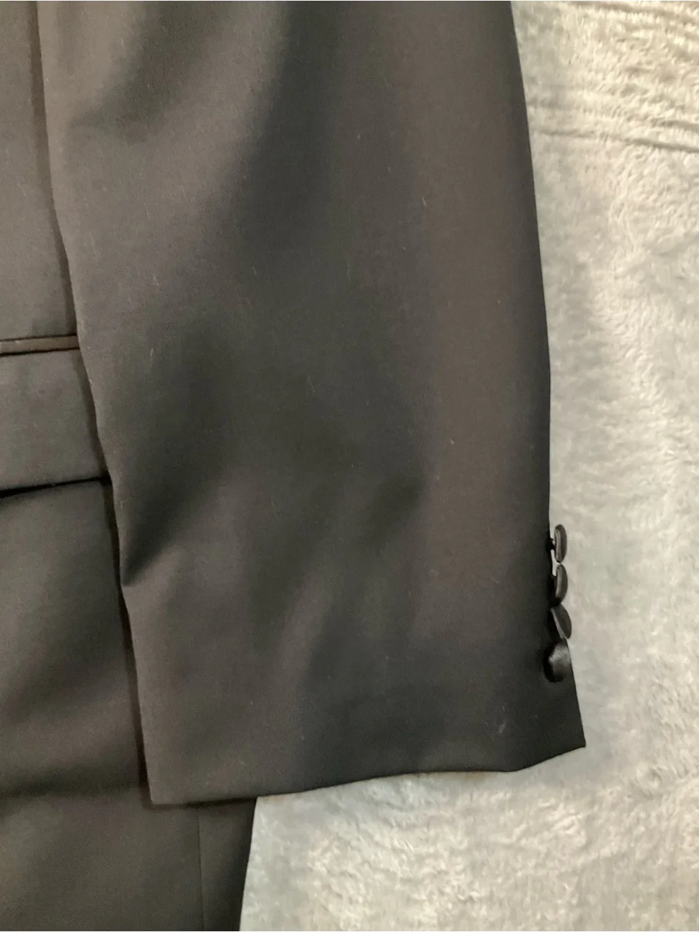 Calvin Klein Tuxedo Jacket Men’s 46R Wool Satin Lapel Trim Black